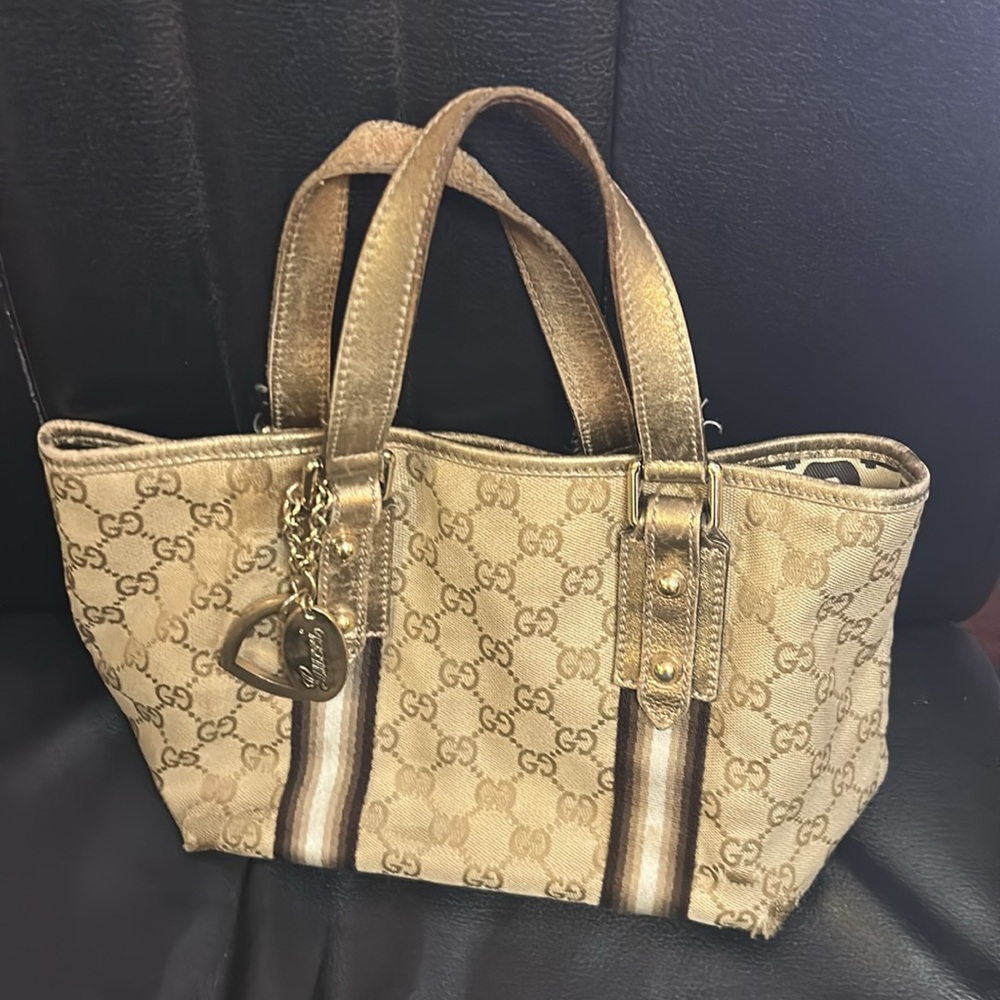 Gucci Vintage brown canvas‎ tote